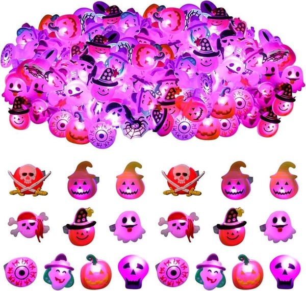 🎁 Hot Sale Promotion 49% OFF 🔥 Halloween 50Pcs LED glowing ring (Free Shipping)
