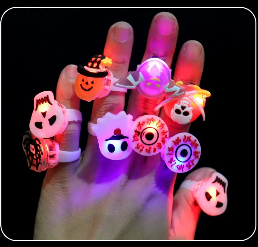 🎁 Hot Sale Promotion 49% OFF 🔥 Halloween 50Pcs LED glowing ring (Free Shipping)