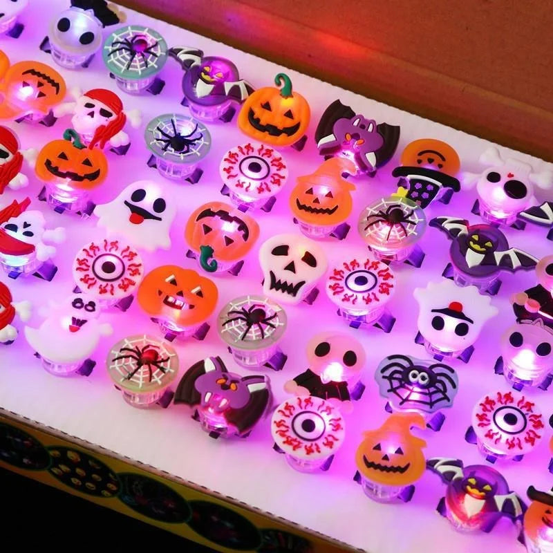 🎁 Hot Sale Promotion 49% OFF 🔥 Halloween 50Pcs LED glowing ring (Free Shipping)