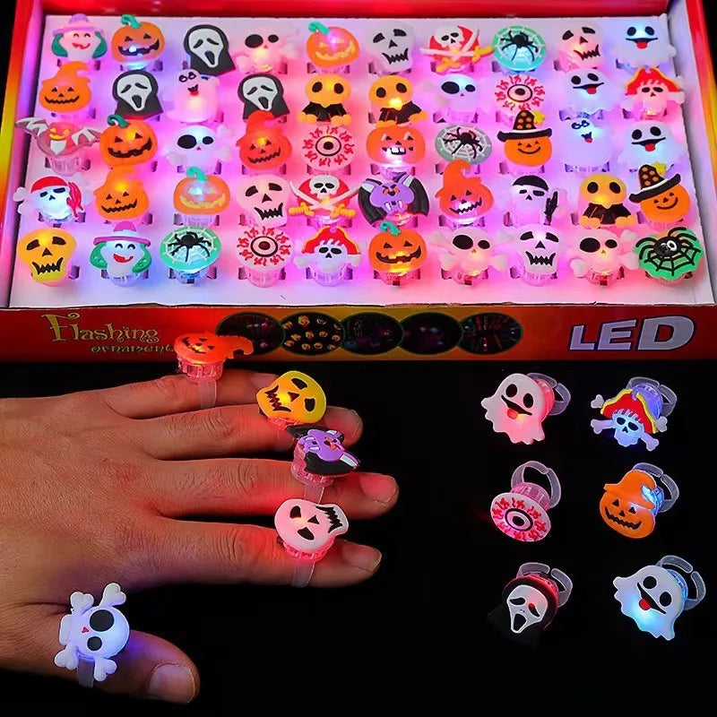 🎁 Hot Sale Promotion 49% OFF 🔥 Halloween 50Pcs LED glowing ring (Free Shipping)