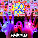 🎁 Hot Sale Promotion 49% OFF 🔥 Halloween 50Pcs LED glowing ring (Free Shipping)