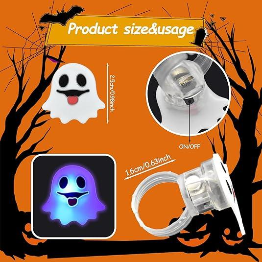 🎁 Hot Sale Promotion 49% OFF 🔥 Halloween 50Pcs LED glowing ring (Free Shipping)